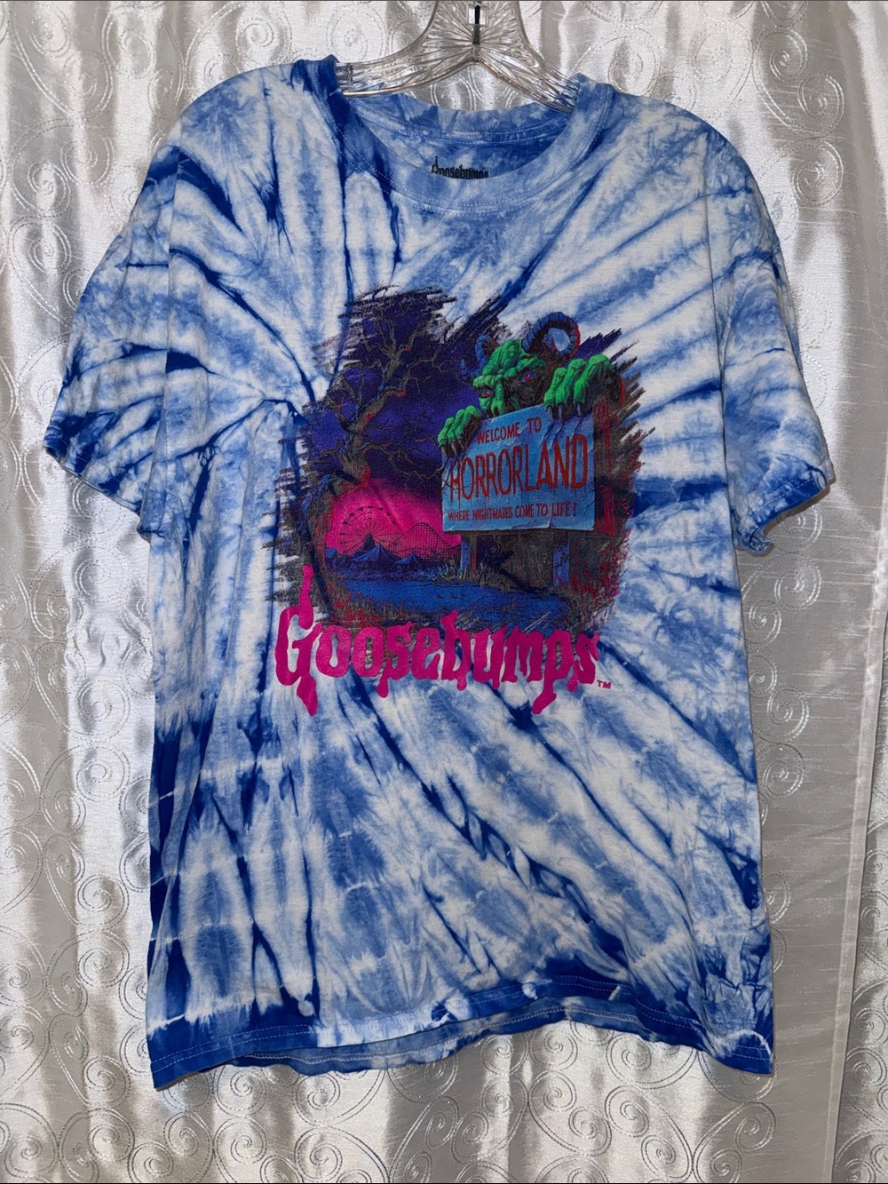 Goosebumps Welcome to Horrorland Tie-Dye Graphic Tee Men’s Size Large 🔥 G10